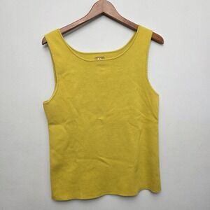 Damask Knit Mustard Yellow Tank Top Size Medium/Large See Measurements